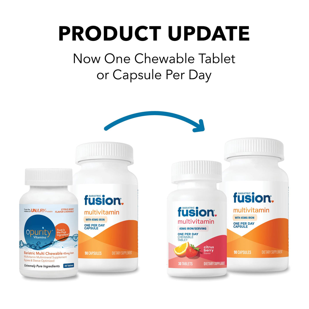 Bariatric Vitamin Bundle With 45Mg Iron new look, same trusted products.