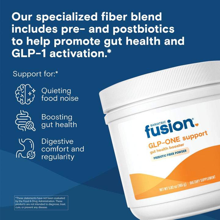Bariatric Fusion GLP-ONE Support Fiber Powder helps promote gut health and GLP-1 activation.*