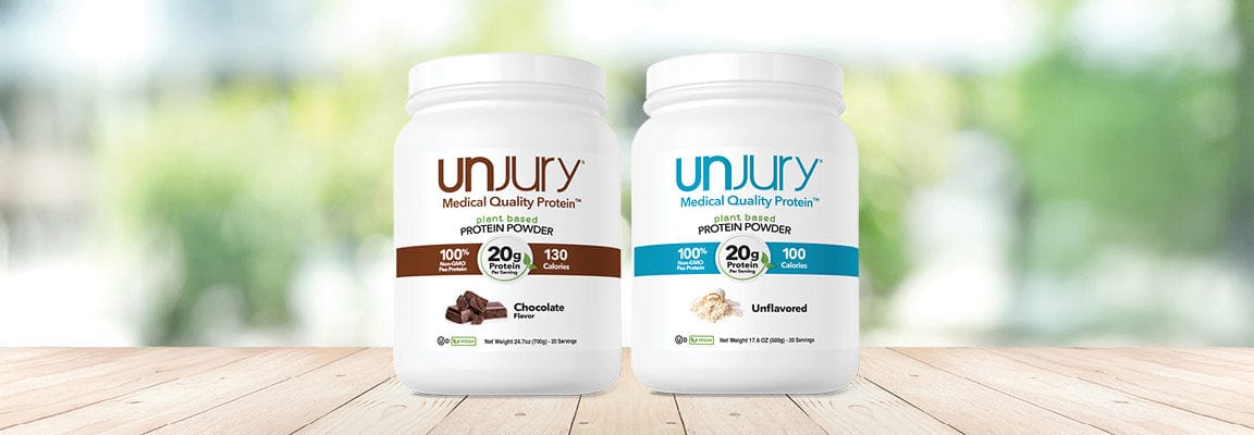 Unjury plant-based protein powder.